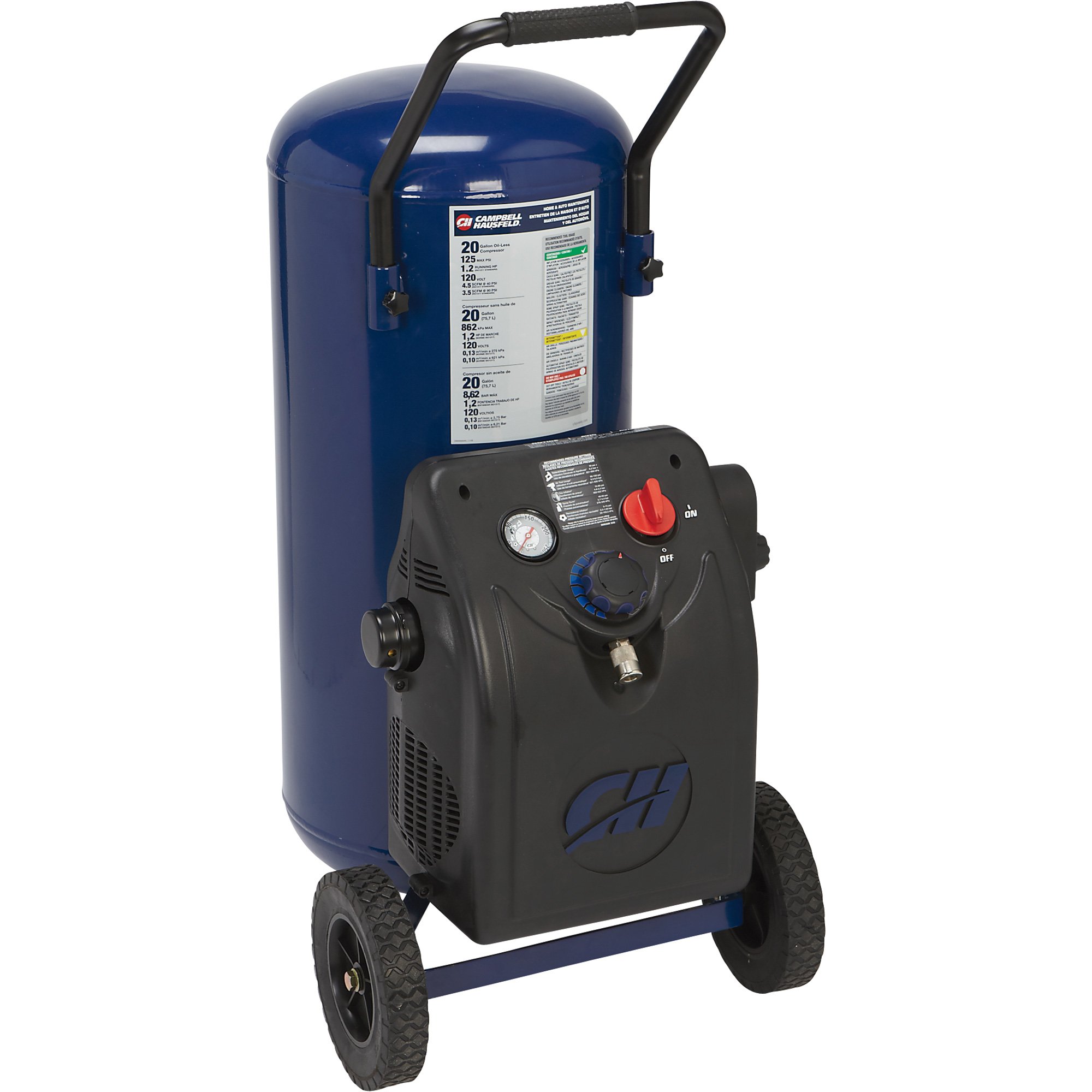 Campbell Hausfeld 20-Gallon Oil-less Air Compressor, Model# HU351000Di